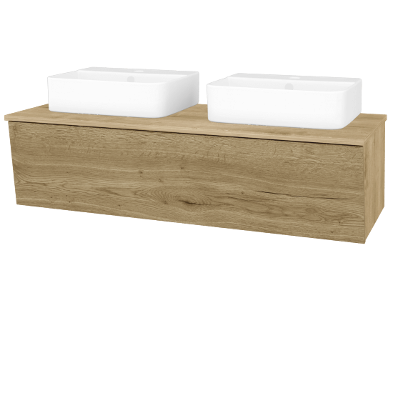 Koupelnová skříňka INVENCE SZZ 125 (2 umyvadla Joy 3)  - D09 Arlington - D26 Ontario - Ne