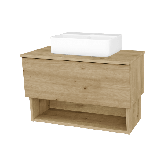 Koupelnová skříňka INVENCE SZZO 80 (umyvadlo Joy 3)  - D09 Arlington - D22 Karamel - Ne