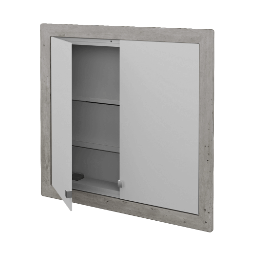 Einbaubarer Spiegelschrank WALL-IN GA2OE 80  - D16 Dark Beton