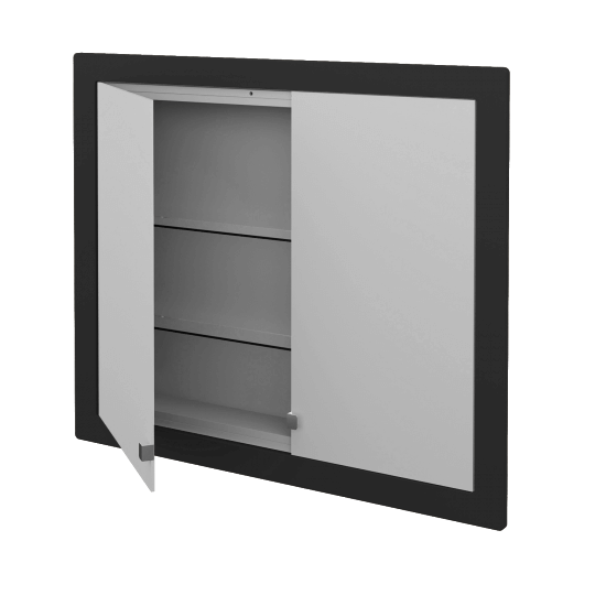 Dvoudveřová galerka GRID GA2NOE 90  - N03 Graphite