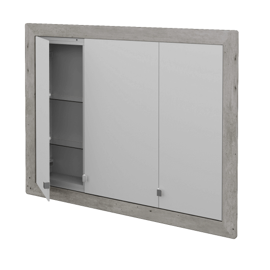 Einbaubarer Spiegelschrank WALL-IN GA3OE 100  - D16 Dark Beton