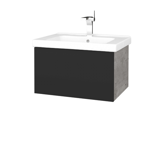 Umyvadlová skříňka VARIANTE SZZ 65 (umyvadlo Harmonia)  - D01 Beton - N03 Graphite
