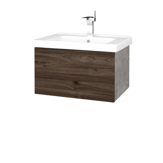 Umyvadlová skříňka VARIANTE SZZ 65 (umyvadlo Harmonia)  - D01 Beton - D25 Teak