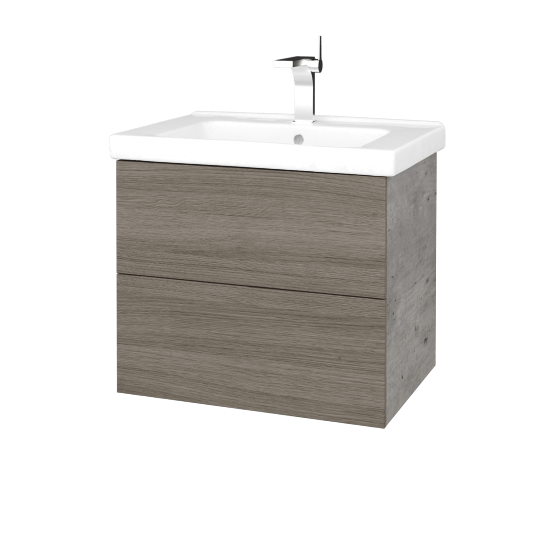 Umyvadlová skříňka VARIANTE SZZ2 65 (umyvadlo Harmonia)  - D01 Beton - D03 Cafe