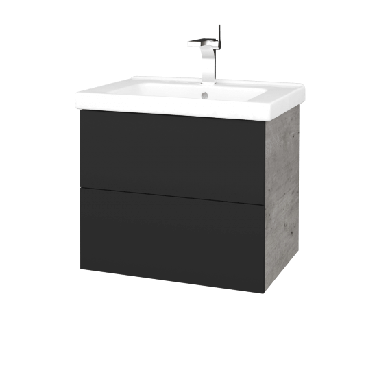 Umyvadlová skříňka VARIANTE SZZ2 65 (umyvadlo Harmonia)  - D01 Beton - N03 Graphite