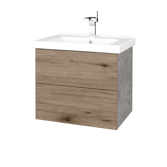 Umyvadlová skříňka VARIANTE SZZ2 65 (umyvadlo Harmonia)  - D01 Beton - D23 Herkules