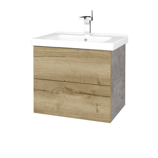 Umyvadlová skříňka VARIANTE SZZ2 65 (umyvadlo Harmonia)  - D01 Beton - D26 Ontario