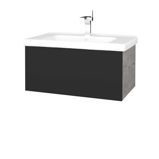 Umyvadlová skříňka VARIANTE SZZ 80 (umyvadlo Harmonia)  - D01 Beton - N03 Graphite