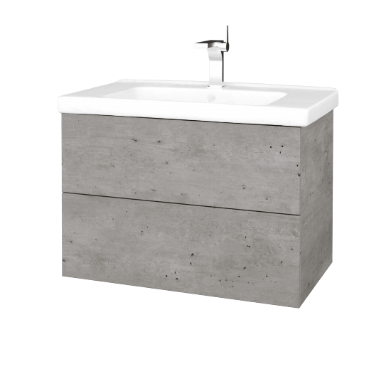 Badezimmerschrank FLAT SZZ2 80 (Waschtisch Harmonia)  - D01 Beton - D01 Beton