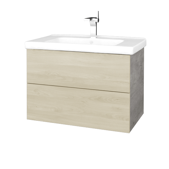 Umyvadlová skříňka VARIANTE SZZ2 80 (umyvadlo Harmonia)  - D01 Beton - D24 Ohio