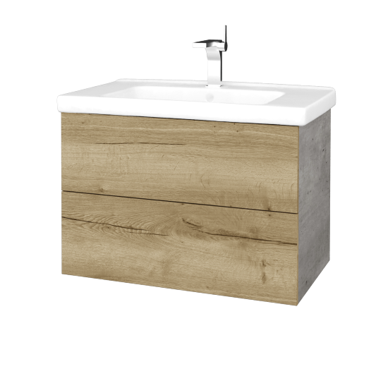 Umyvadlová skříňka VARIANTE SZZ2 80 (umyvadlo Harmonia)  - D01 Beton - D26 Ontario