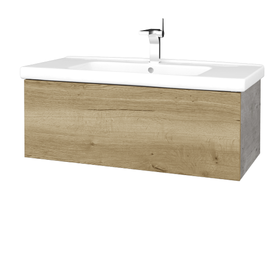 Umyvadlová skříňka VARIANTE SZZ 100 (umyvadlo Harmonia)  - D01 Beton - D26 Ontario