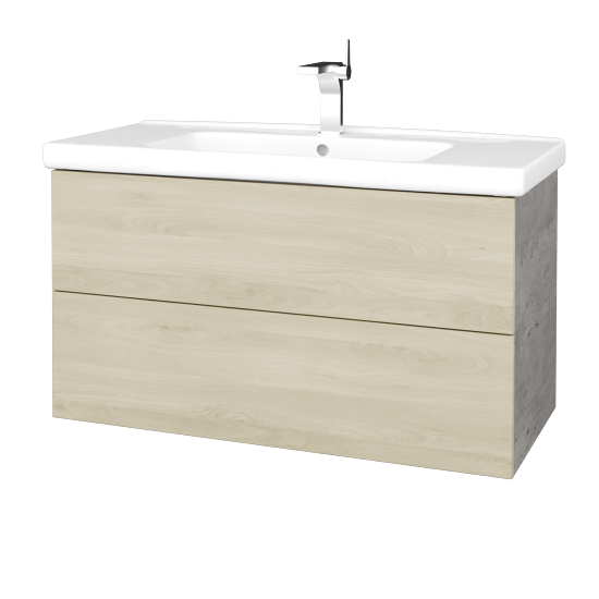 Umyvadlová skříňka VARIANTE SZZ2 100 (umyvadlo Harmonia)  - D01 Beton - D24 Ohio