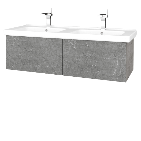 Umyvadlová skříňka VARIANTE SZZ2 125 (umyvadlo Harmonia)  - D01 Beton - D20 Galaxy