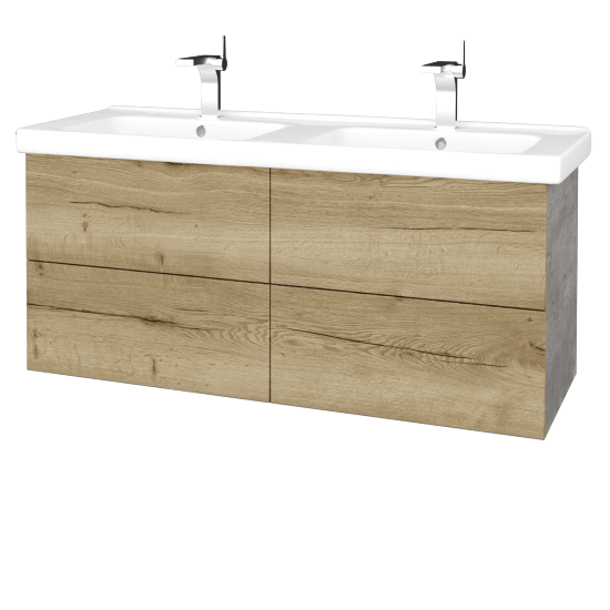 Umyvadlová skříňka VARIANTE SZZ4 125 (umyvadlo Harmonia)  - D01 Beton - D26 Ontario