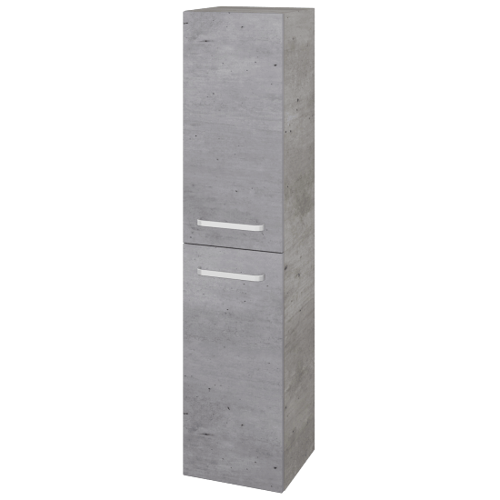 UNI SVD2K 35 Hochschrank  - D01 Beton - Griffes T01 - D01 Beton - Links