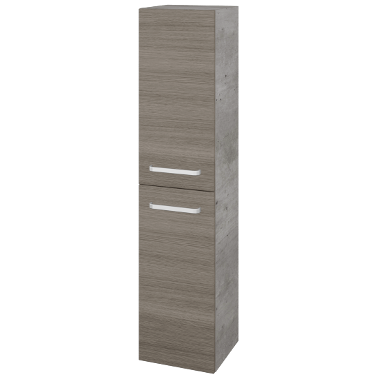 UNI SVD2K 35 Hochschrank  - D01 Beton - Griffes T01 - D03 Cafe - Links