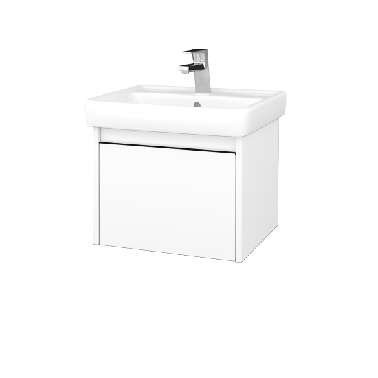 Koupelnová skříňka BONO SZZ 55 (umyvadlo Q)  - N01 Bílá lesk - Úchytka T33 - N01 Bílá lesk