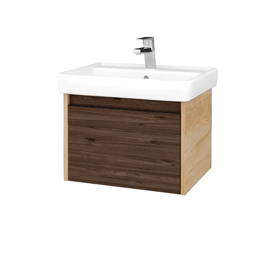 Umyvadlová skříňka BONO SZZ 60 (umyvadlo Q)  - D15 Nebraska - Úchytka T33 - D25 Teak
