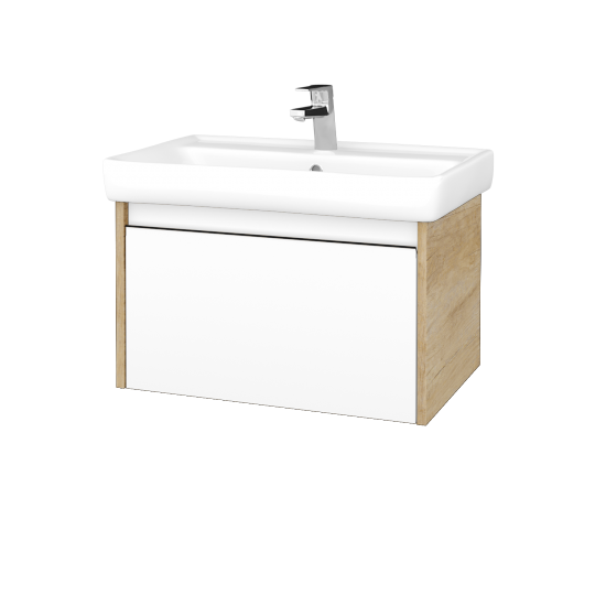 Umyvadlová skříňka BONO SZZ 70 (umyvadlo Q)  - D15 Nebraska - N01 Bílá lesk