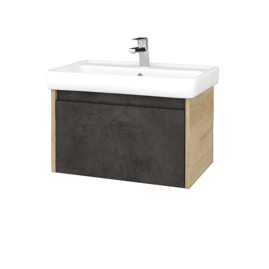 Umyvadlová skříňka BONO SZZ 70 (umyvadlo Q)  - D15 Nebraska - D16 Beton tmavý