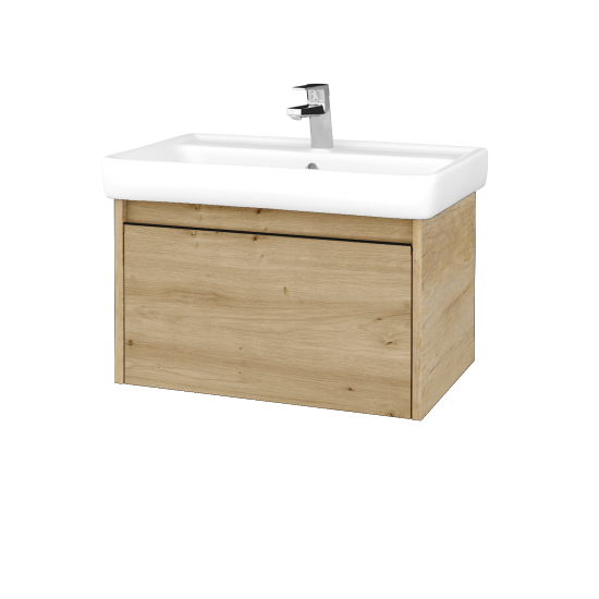 Umyvadlová skříňka BONO SZZ 70 (umyvadlo Q)  - D15 Nebraska - Úchytka T33 - černá mat - D22 Karamel