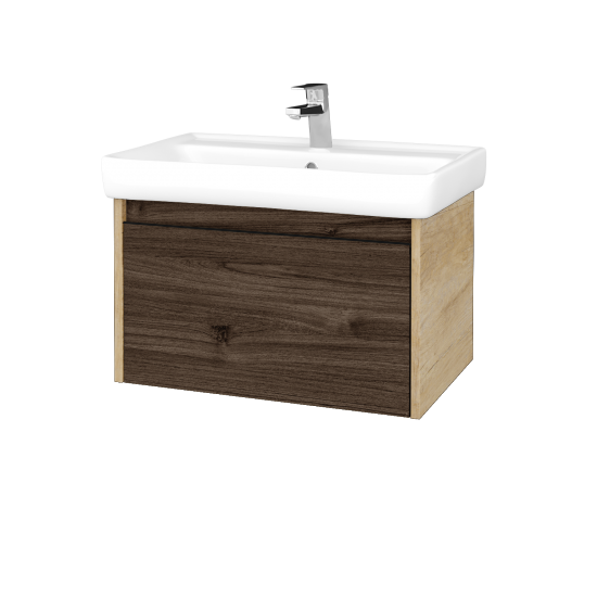 Umyvadlová skříňka BONO SZZ 70 (umyvadlo Q)  - D15 Nebraska - Úchytka T33 - D25 Teak