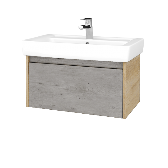 Umyvadlová skříňka BONO SZZ 80 (umyvadlo Q)  - D15 Nebraska - D01 Beton