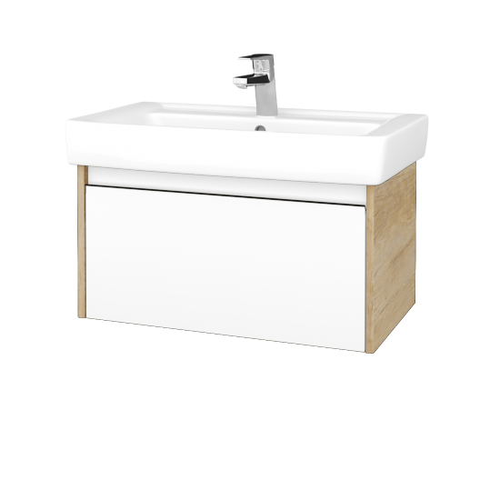 Umyvadlová skříňka BONO SZZ 80 (umyvadlo Q)  - D15 Nebraska - N01 Bílá lesk