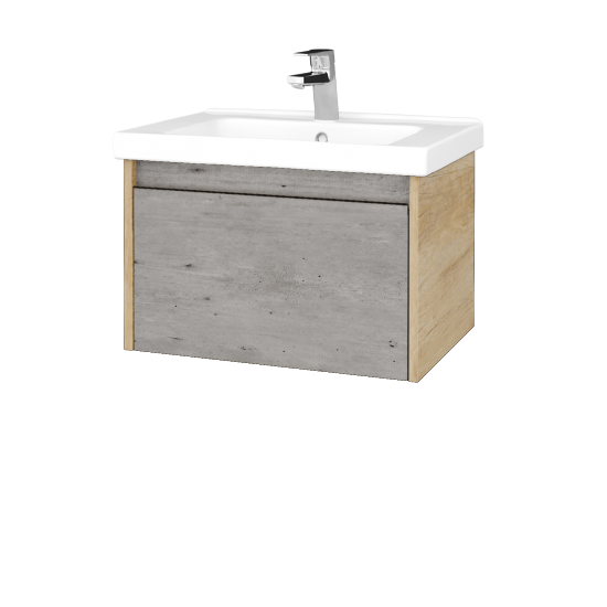 Umyvadlová skříňka BONO SZZ 65 (umyvadlo Harmonia)  - D15 Nebraska - D01 Beton
