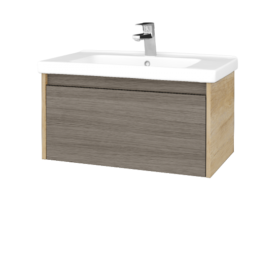 Umyvadlová skříňka BONO SZZ 80 (umyvadlo Harmonia)  - D15 Nebraska - D03 Cafe