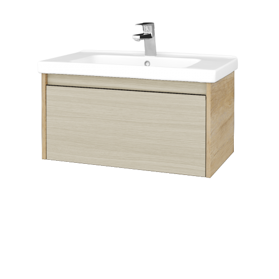 Umyvadlová skříňka BONO SZZ 80 (umyvadlo Harmonia)  - D15 Nebraska - D04 Dub