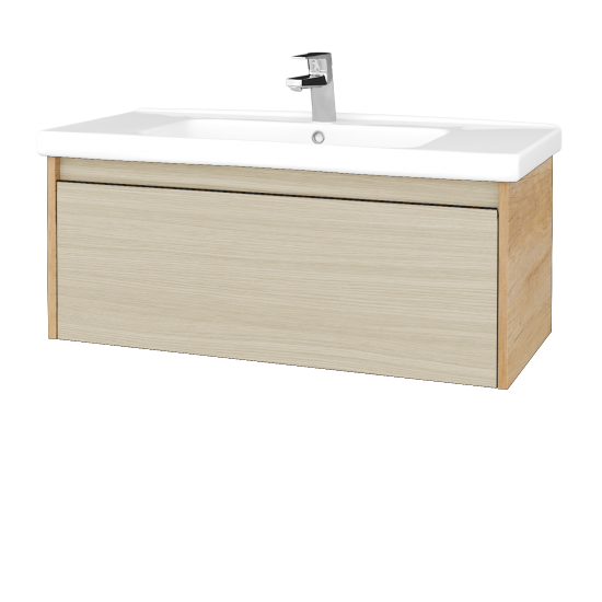 Umyvadlová skříňka BONO SZZ 100 (umyvadlo Harmonia)  - D15 Nebraska - D04 Dub