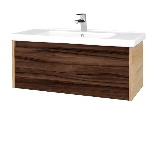 Umyvadlová skříňka BONO SZZ 100 (umyvadlo Harmonia)  - D15 Nebraska - D06 Ořech