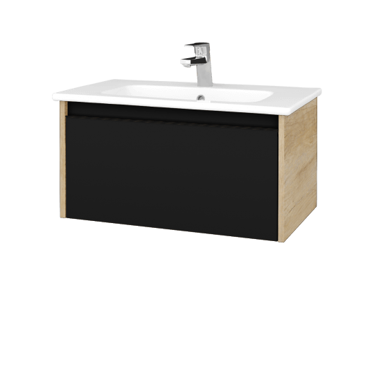 Umyvadlová skříňka BONO SZZ 80 (umyvadlo Euphoria)  - D15 Nebraska - Úchytka T33 - N03 Graphite