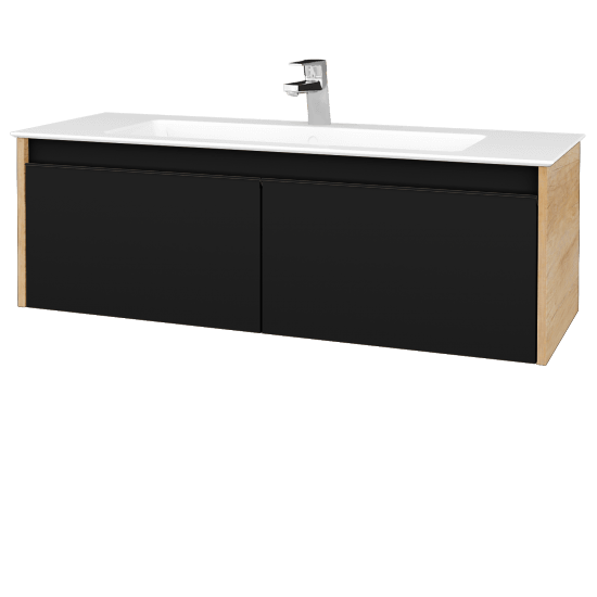 Umyvadlová skříňka BONO SZZ2 120 (umyvadlo Pura)  - D15 Nebraska - Úchytka T33 - N03 Graphite