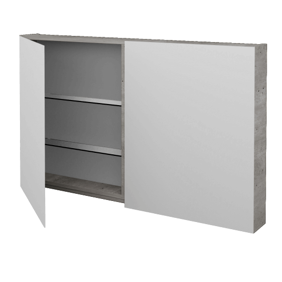 Badezimmer Spiegelschrank AMBIENTE GA2E 120  - D01 Beton