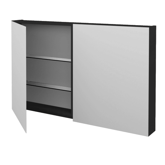 Badezimmer Spiegelschrank AMBIENTE GA2E 120  - N03 Graphite