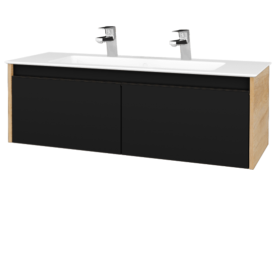 Umyvadlová skříňka BONO SZZ2 120 (umyvadlo Pura)  - D15 Nebraska - N03 Graphite