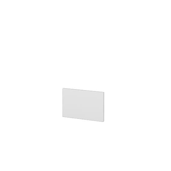 Krycí deska k zakrácení KDZ SZZ (výška 20 cm)  - L01 Bílá vysoký lesk