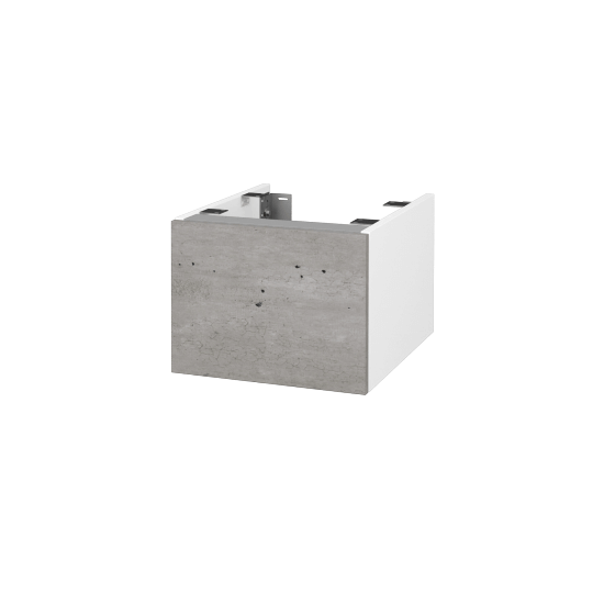 Doplňková skříňka pod desku DSD SZZ1 40 (výška 30 cm)  - N01 Bílá lesk - D01 Beton - Ne