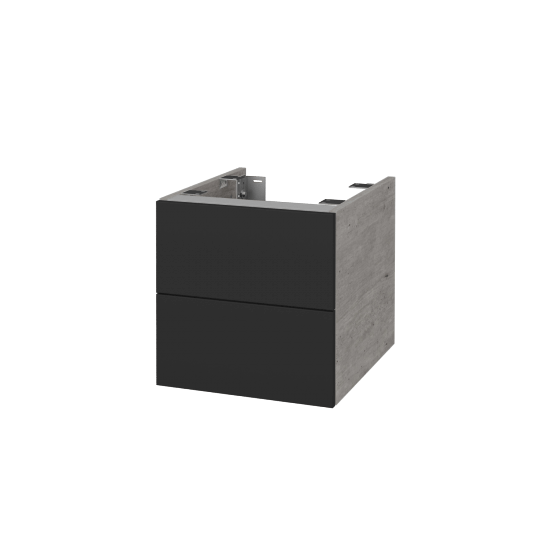 Doplňková skříňka pod desku DSD SZZ2 40 (výška 40 cm)  - D01 Beton - N03 Graphite - Ne