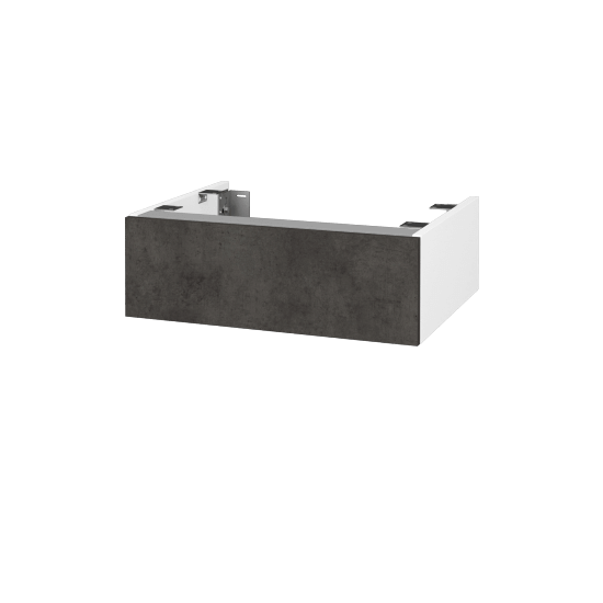 Doplňková skříňka pod desku DSD SZZ 60 (výška 20 cm)  - N01 Bílá lesk - D16 Beton tmavý - Ne
