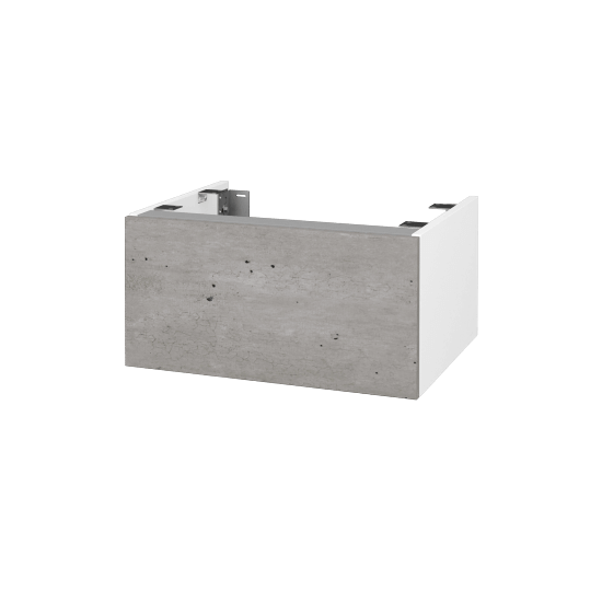 Doplňková skříňka pod desku DSD SZZ1 60 (výška 30 cm)  - N01 Bílá lesk - D01 Beton - Ne