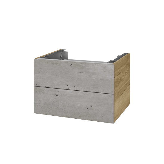 Doplňková skříňka pod desku DSD SZZ2 60 (výška 40 cm)  - D26 Ontario - D01 Beton - Ne