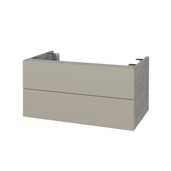 Doplňková skříňka pod desku DSD SZZ2 80 (výška 40 cm)  - D01 Beton - M05 Béžová mat - Ne