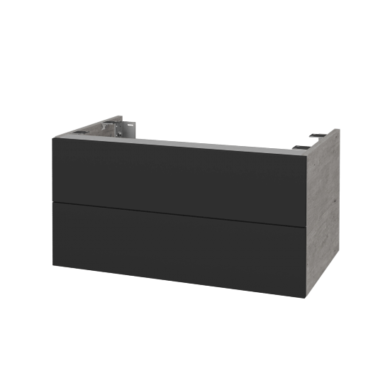 Doplňková skříňka pod desku DSD SZZ2 80 (výška 40 cm)  - D01 Beton - N03 Graphite - Ne