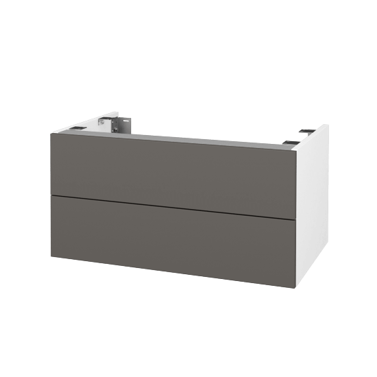 Doplňková skříňka pod desku DSD SZZ2 80 (výška 40 cm)  - N01 Bílá lesk - N06 Lava - Ne