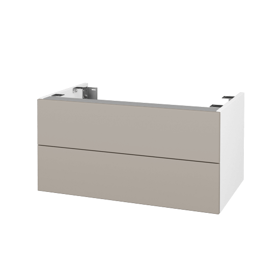 Doplňková skříňka pod desku DSD SZZ2 80 (výška 40 cm)  - N01 Bílá lesk - N07 Stone - Ne