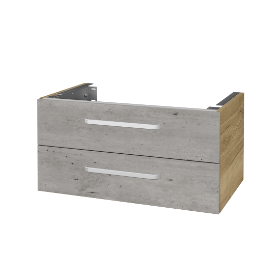 Doplňková skříňka pod desku DSD SZZ2 80 (výška 40 cm)  - D26 Ontario - Úchytka T01 - D01 Beton - Ne
